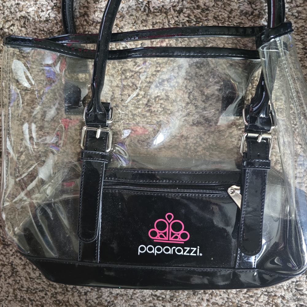 Paparazzi Black and Clear Tote Bag